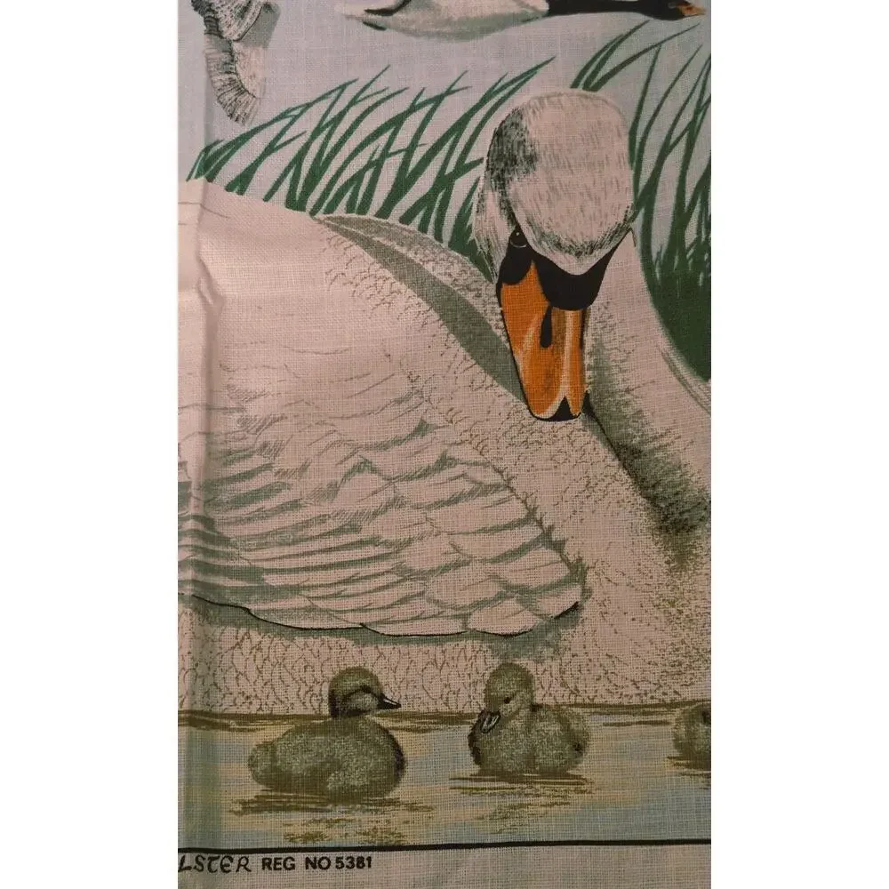 Vintage Irish Lenin Swan Unused Tea Towel by Ulster
